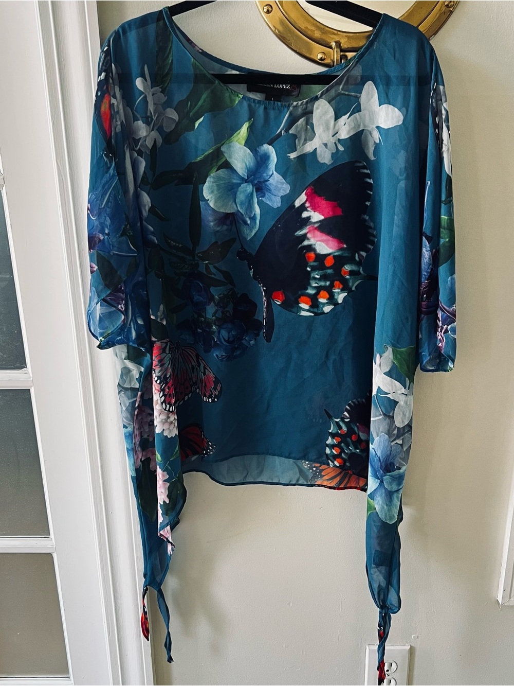 Colleen Lopez Floral Garden Poncho Top